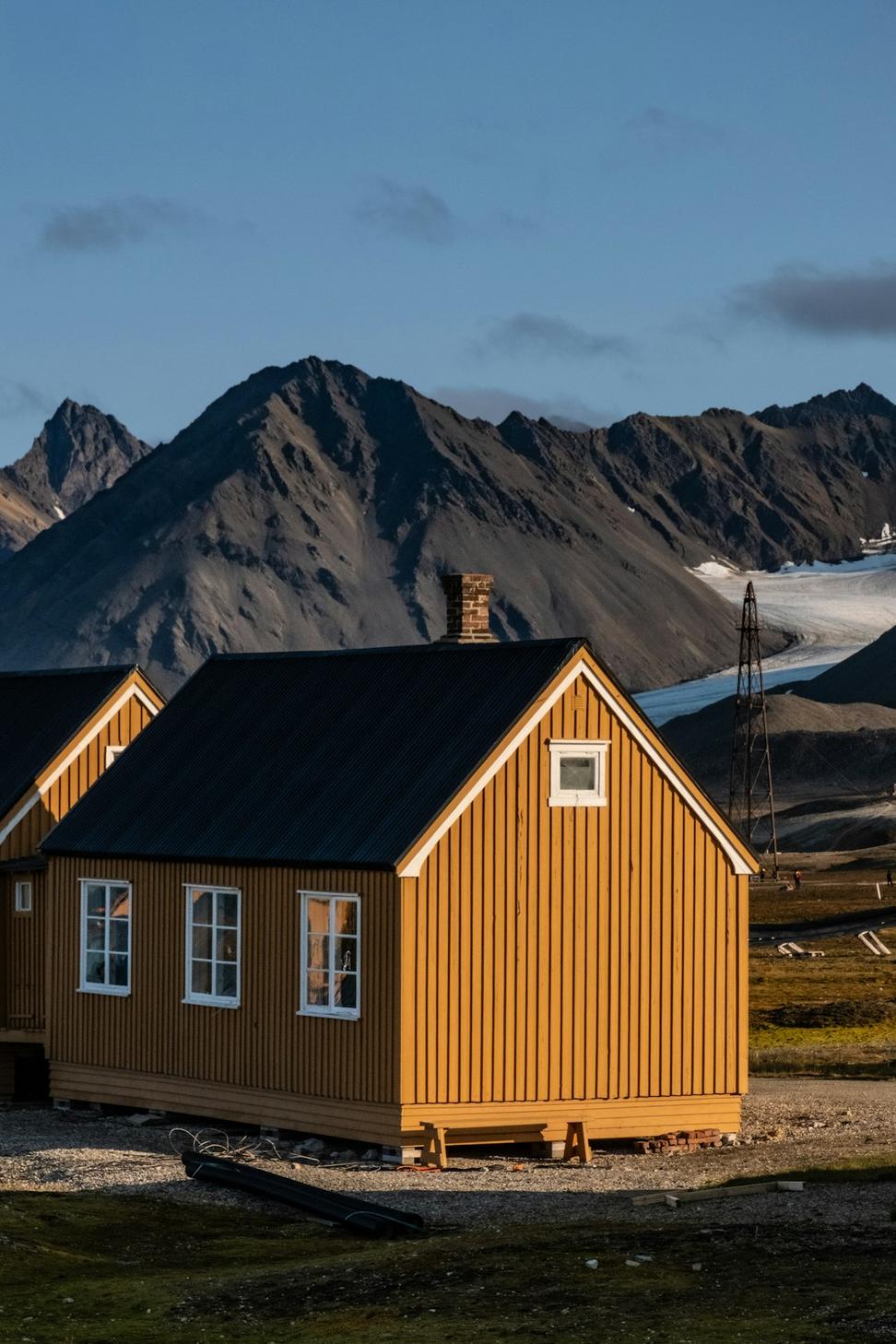 Northern Canadian landscape with sustainable architecture
