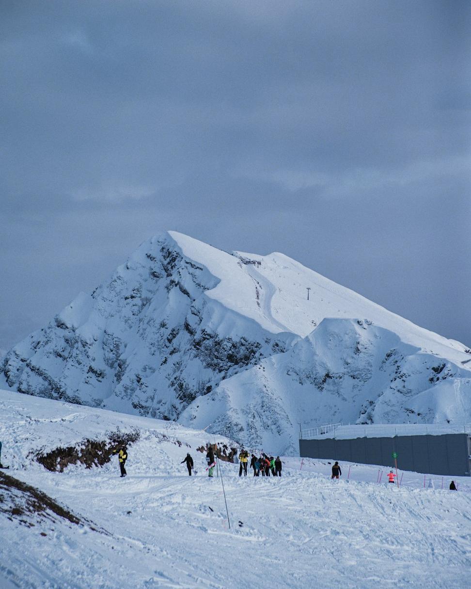 Winter construction site in northern Canada
